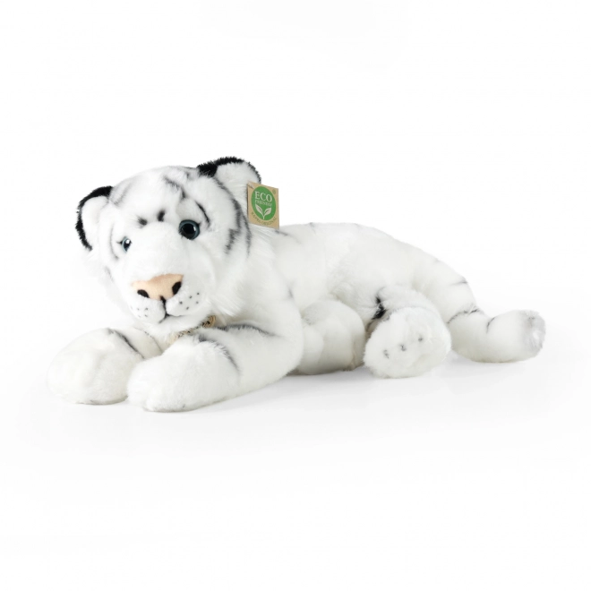 Biely plyšový tiger ležiaci 36 cm eco-friendly