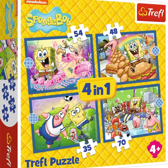 Puzzle SpongeBobov život 4v1