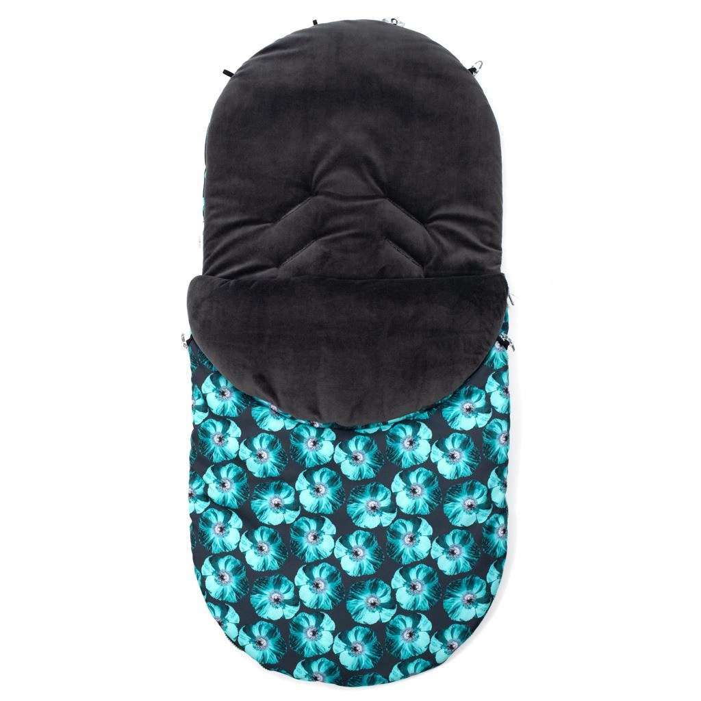 Detský zimný fusak NEW BABY zelený do kočíka a autosedačky