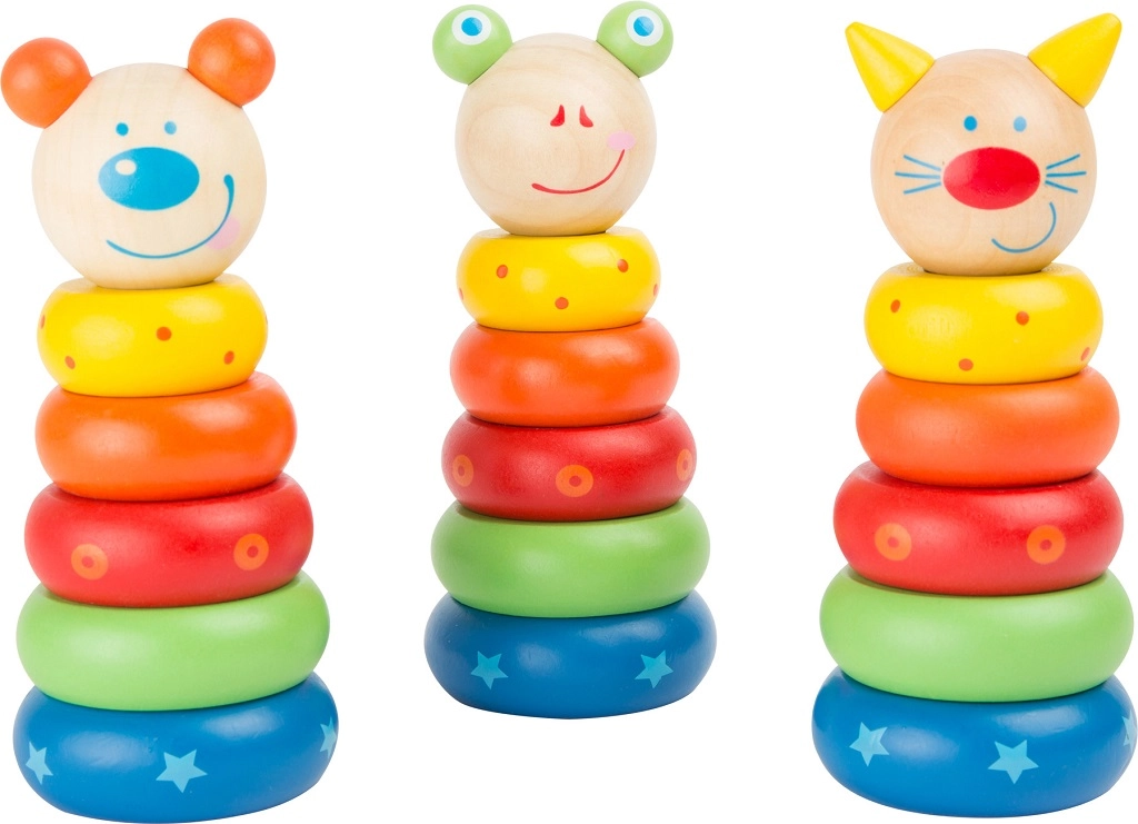 E-shop Small Foot nasadzovacia veža zvieratká 1 ks žabka