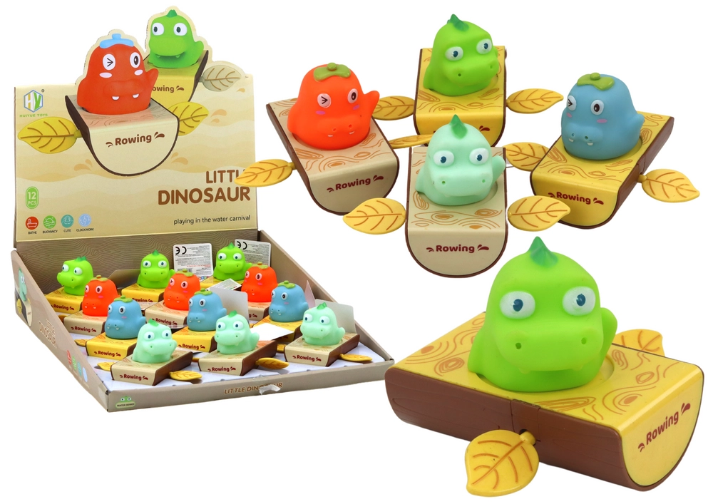 E-shop LEAN Toys Naťahovacia Dinosaurus v člne