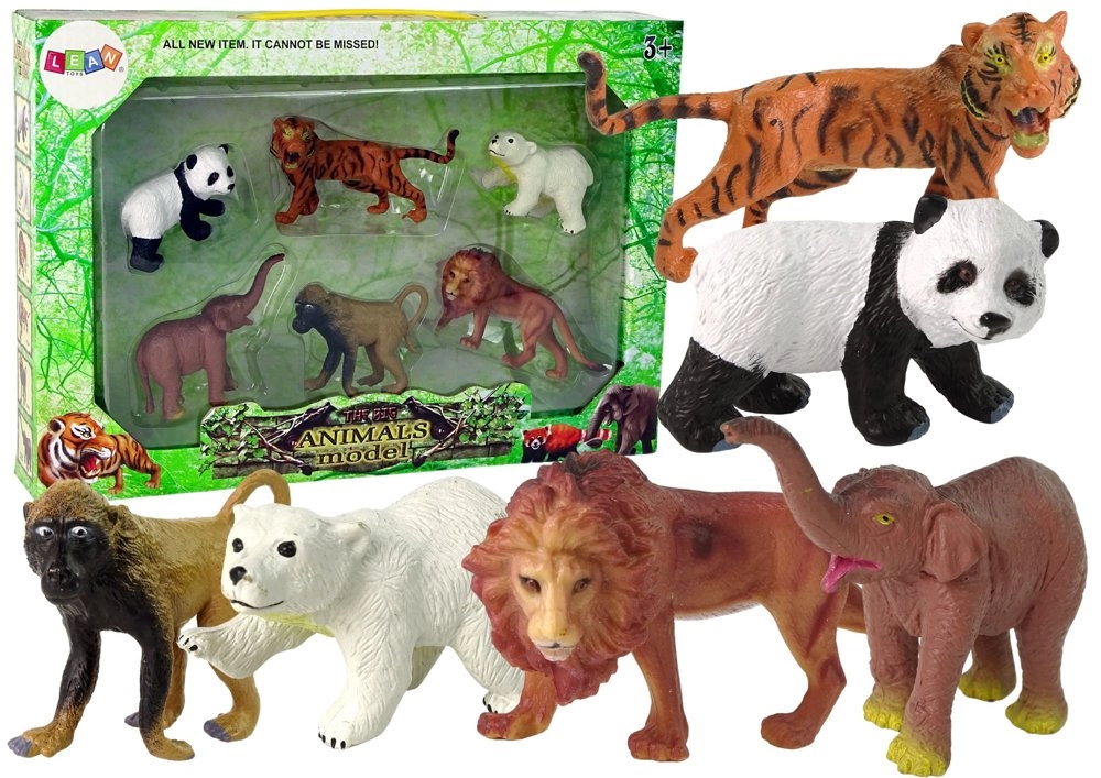 E-shop Lean Toys Sada 6 figúrok Safari zvieratiek