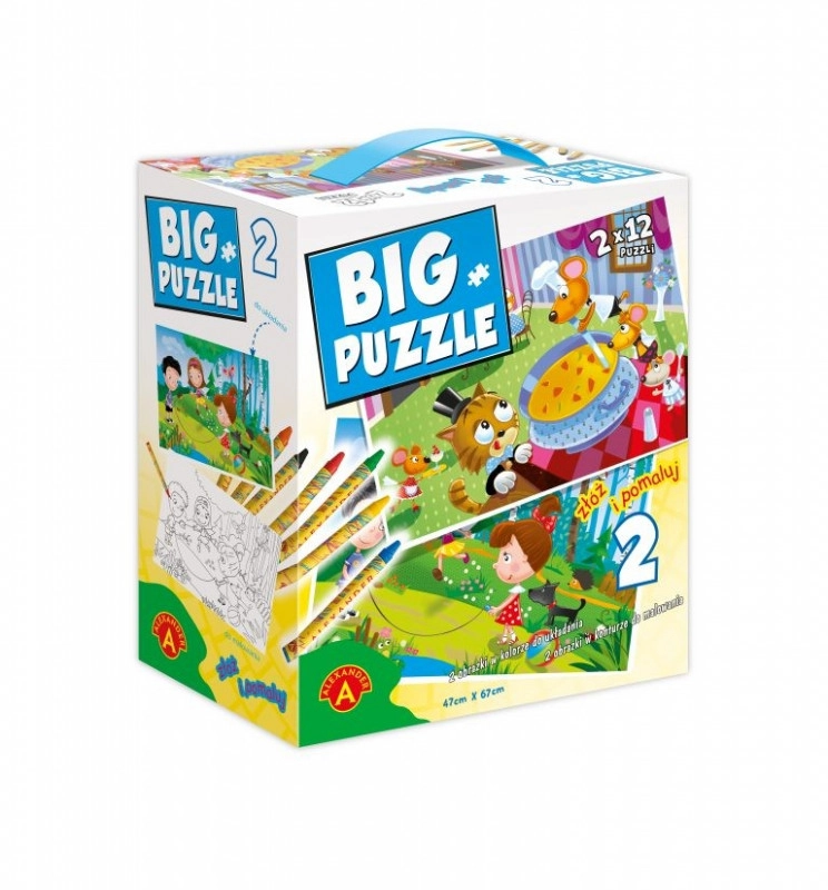 E-shop Alexander veľké puzzle 2 – skákanie cez švihadlo a reštaurácia, obojstranné puzzle pre deti