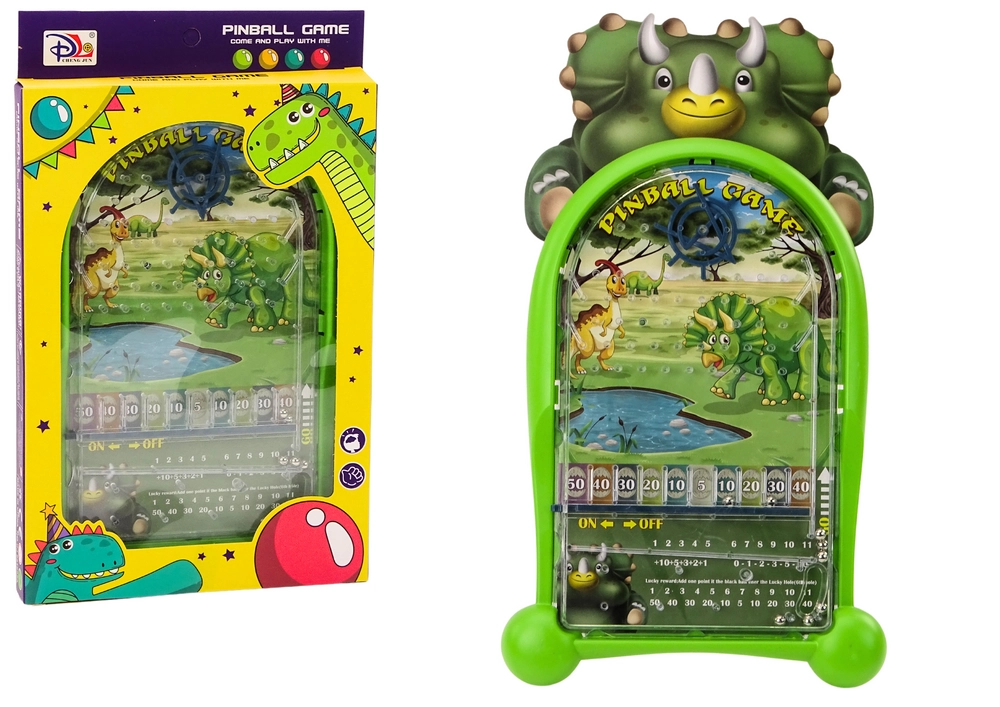 Pinball hra dinosaury - zelený stojan