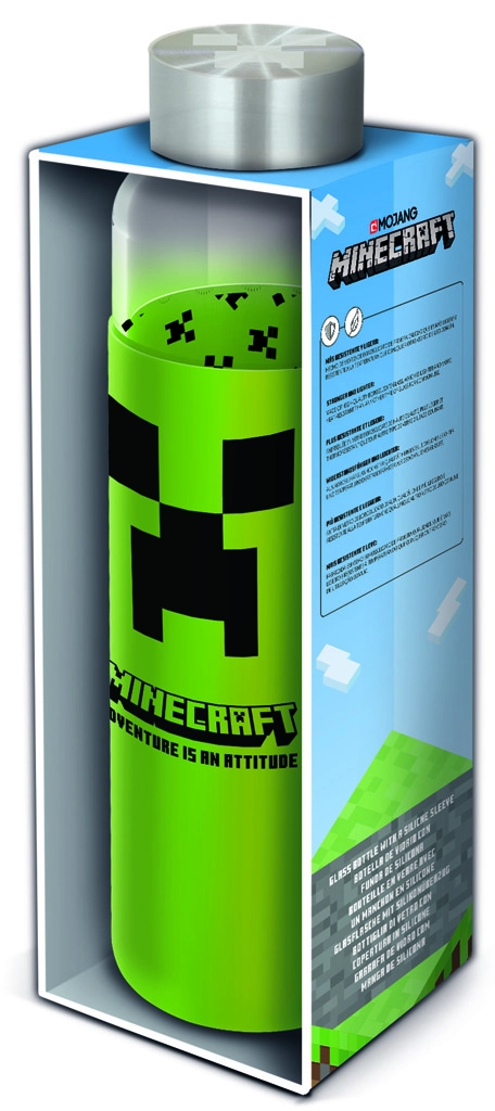 Sklenená fľaša s nanovláknom Minecraft 585 ml