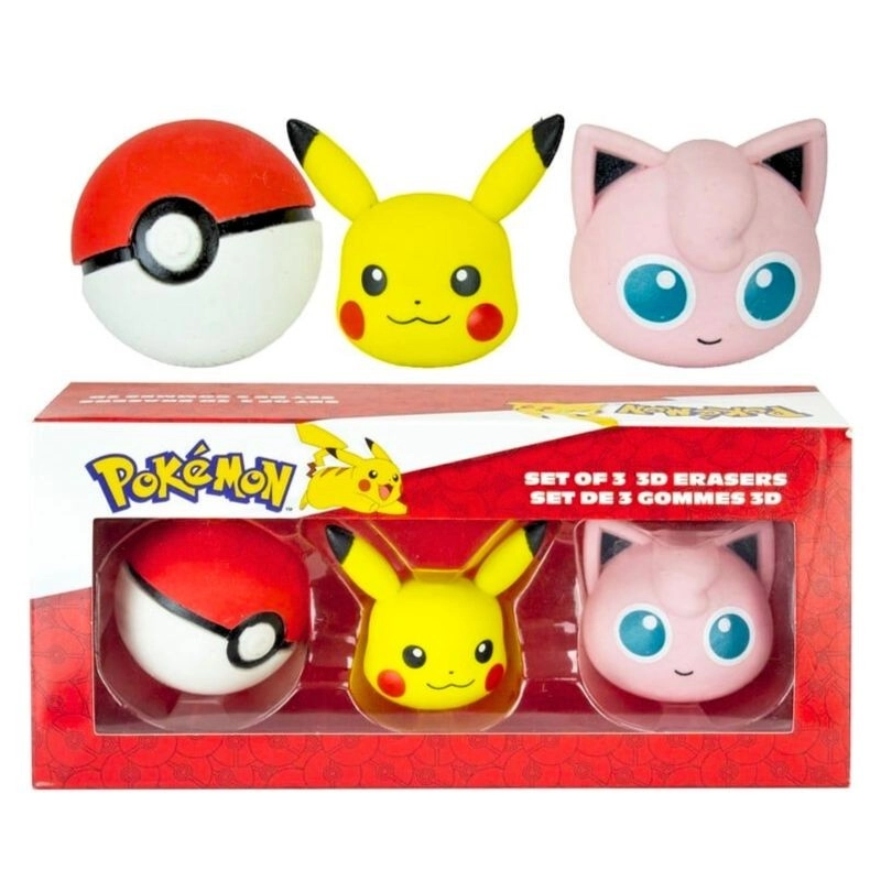 3D guma POKÉMON – sada 3 ks