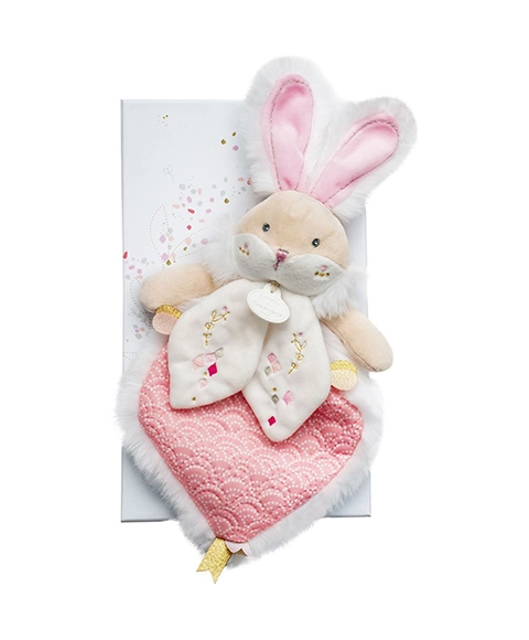 E-shop Doudou et Compagnie Paris Toy ružový priateľ králik 24 cm