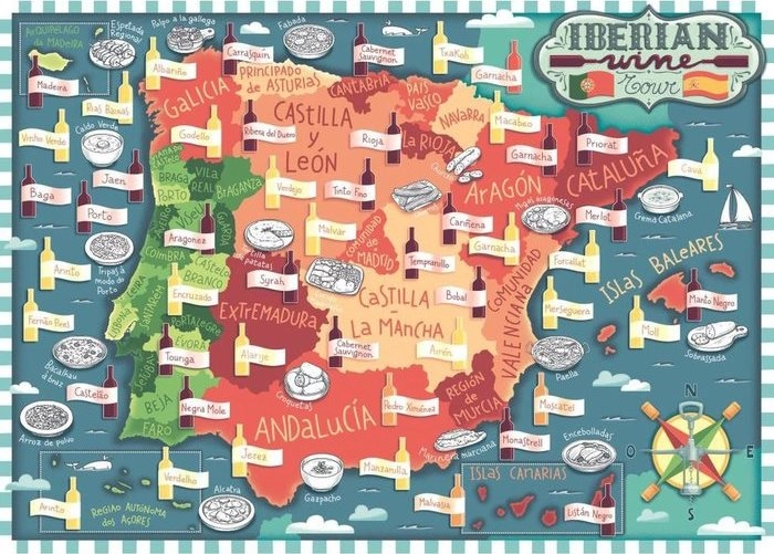 E-shop RAVENSBURGER Vinné oblasti Iberie 1000 dielov