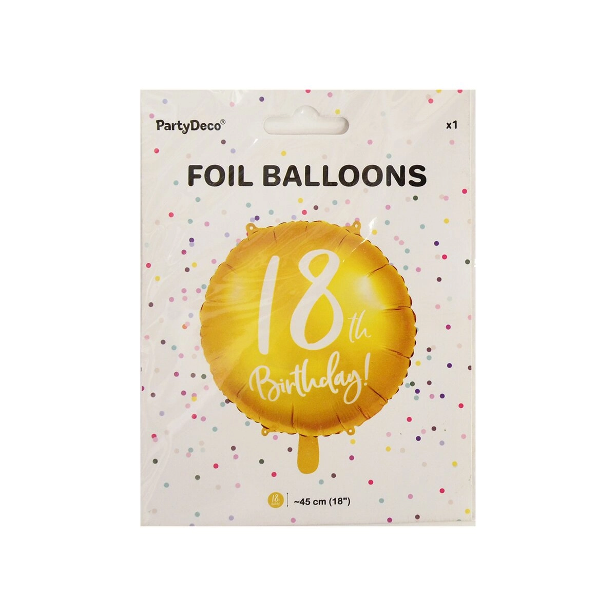 E-shop PartyDeco Fóliový balón 18tka zlatý