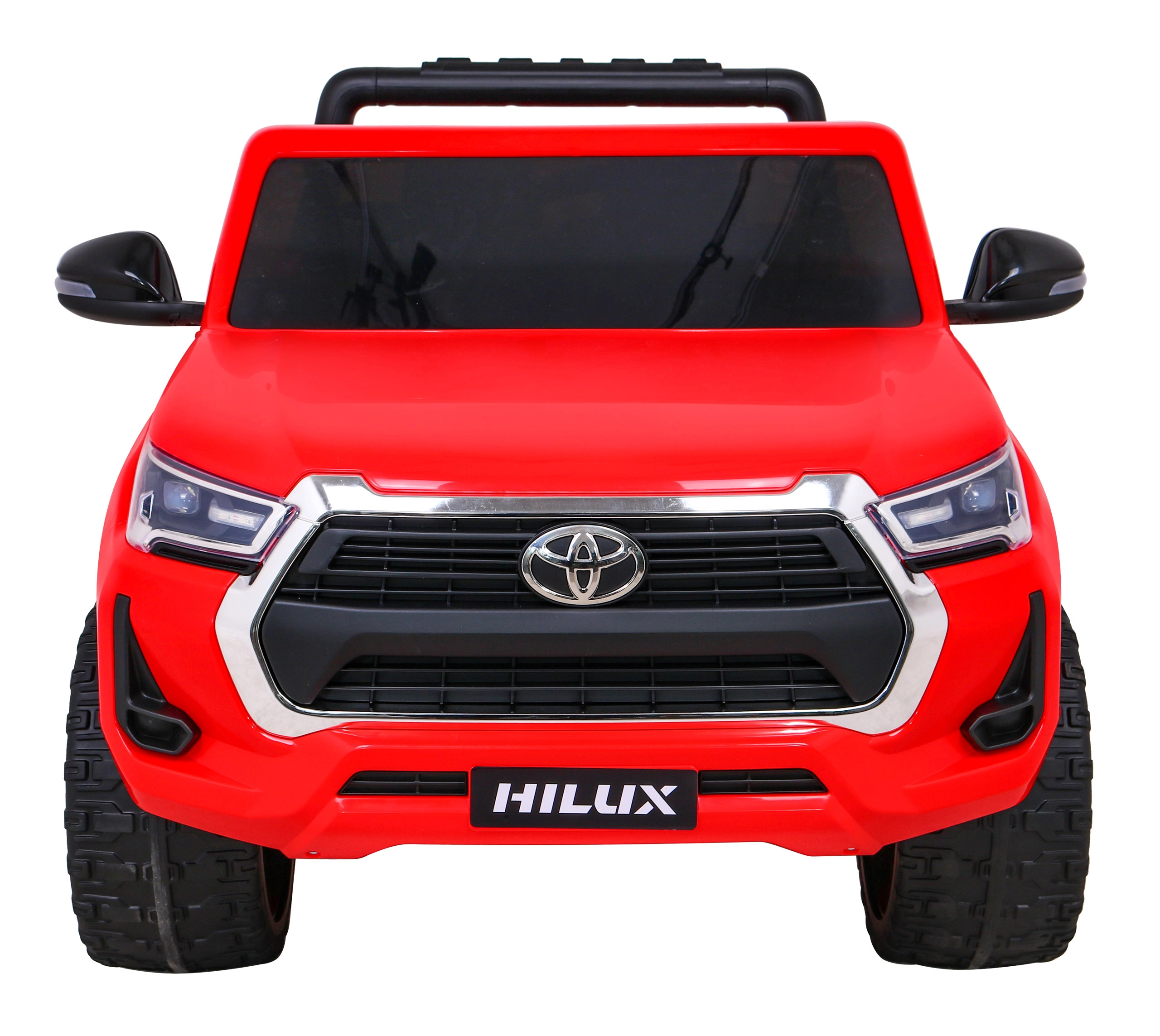 E-shop Detské elektrické auto TOYOTA Hilux 4x4 s diaľkovým ovládačom, 2 batožinové priestory – Červené