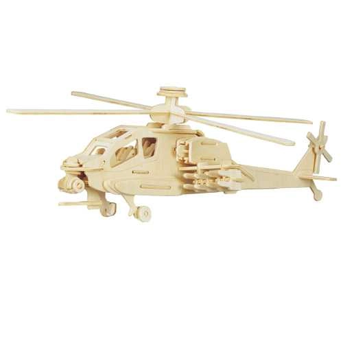 Woodcraft drevené 3D puzzle vrtuľník Apache