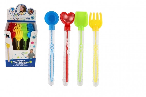 E-shop Bublifuk 70ml trubica 28cm s náradím na piesok plast 4 druhy