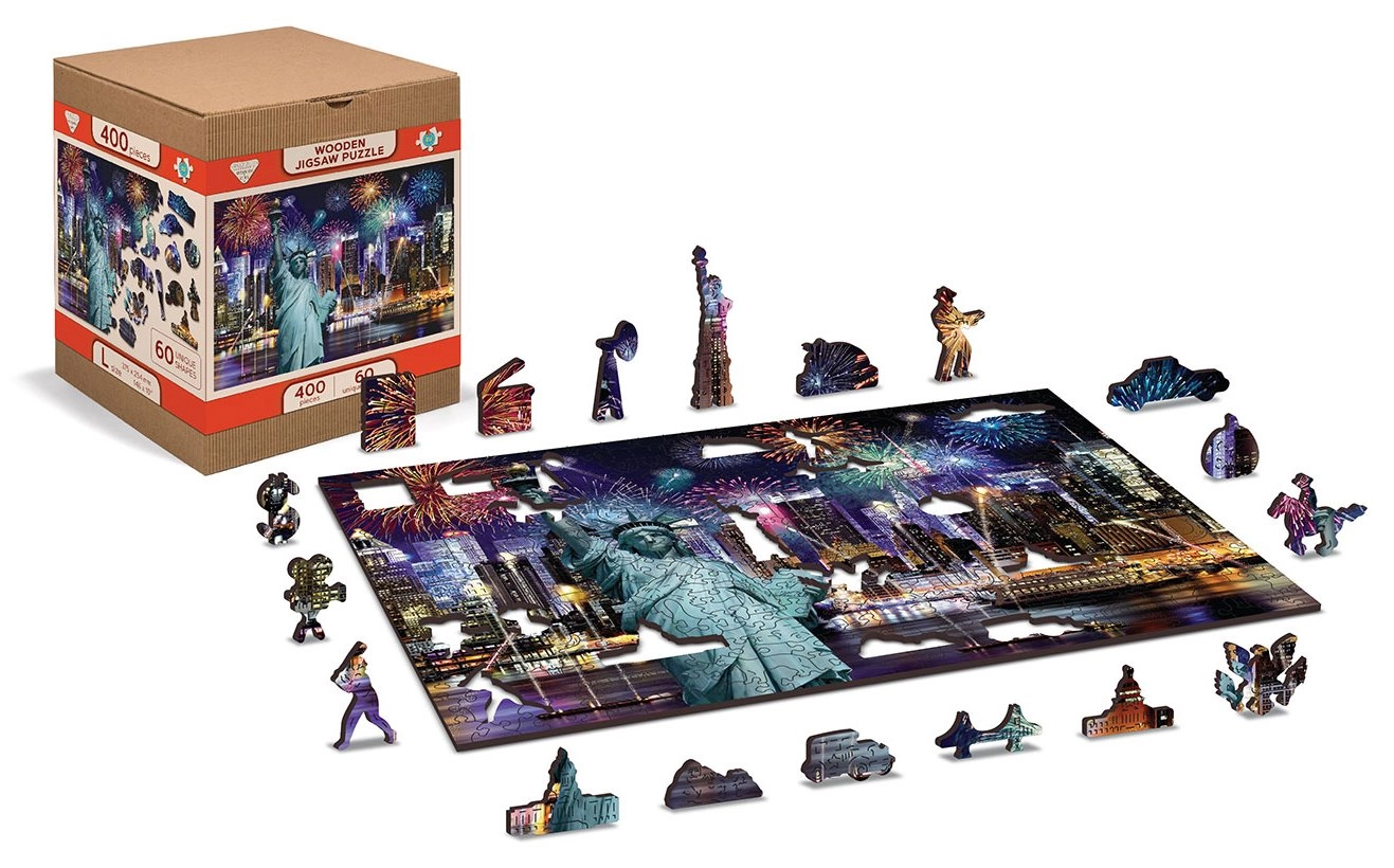 E-shop Drevené puzzle New York v noci