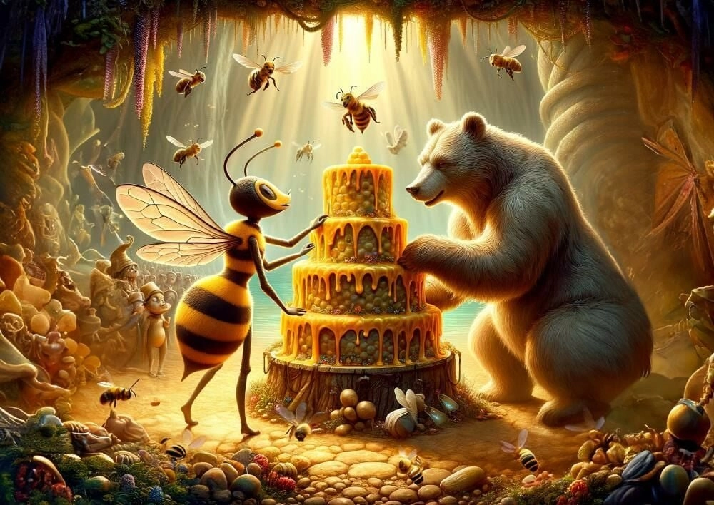 Puzzle Medový torta – 100 dielikov
