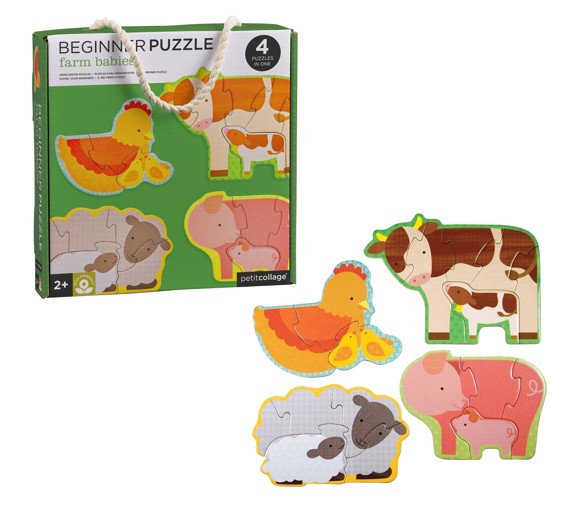 E-shop Petitcollage Prvé zvieratká z farmy 18 dielov