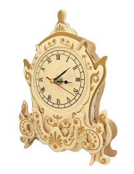E-shop Woodcraft drevené 3D puzzle hodiny škriatok