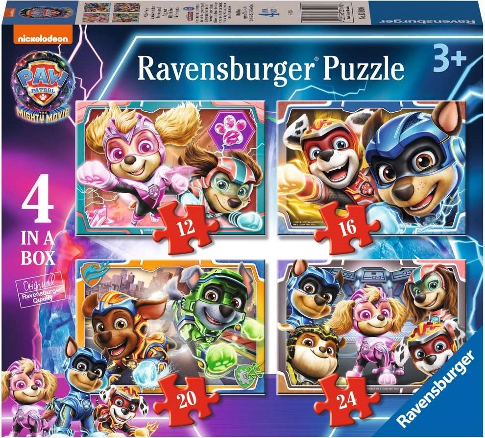E-shop RAVENSBURGER Tlapková patrola ve velkofilmu 4v1 12 16 20 24 dielov