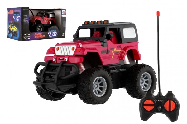 E-shop Diaľkovo ovládané terénne auto 1:43, 27 MHz, so svetlom – Ružové
