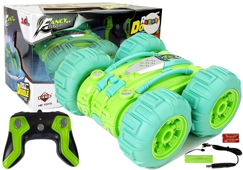 E-shop LEAN TOYS Obojživelné vozidlo na diaľkové ovládanie 2,4GHz zelené RTR 1:24
