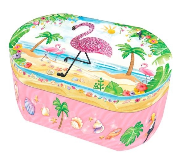 E-shop Okrúhla hracia skrinka Pecoware - Flamingo