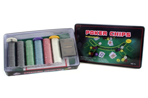 E-shop Veľká pokerová sada v plechovej krabičke