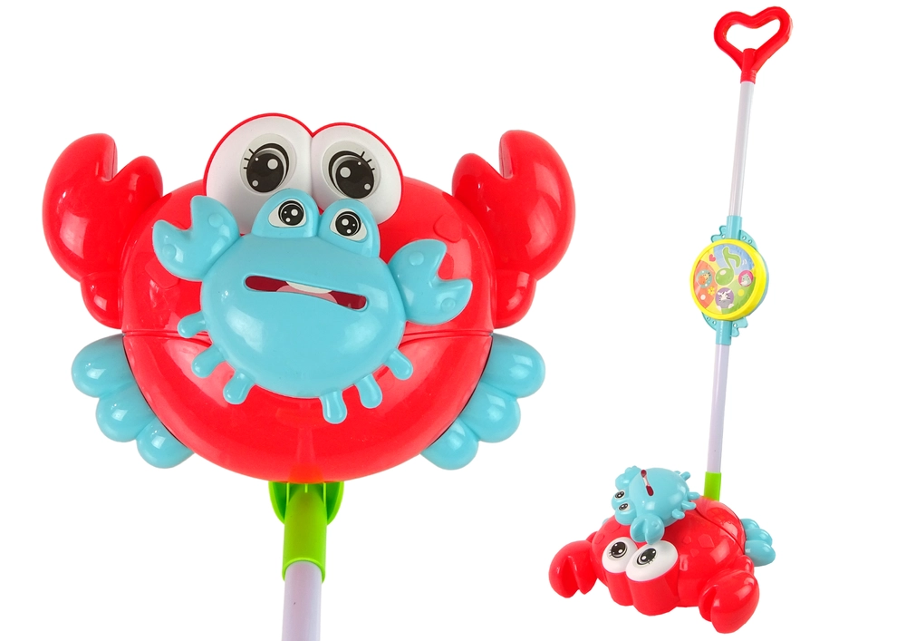 E-shop Lean Toys tlačiaca žiariaca palica hudba Krab červená