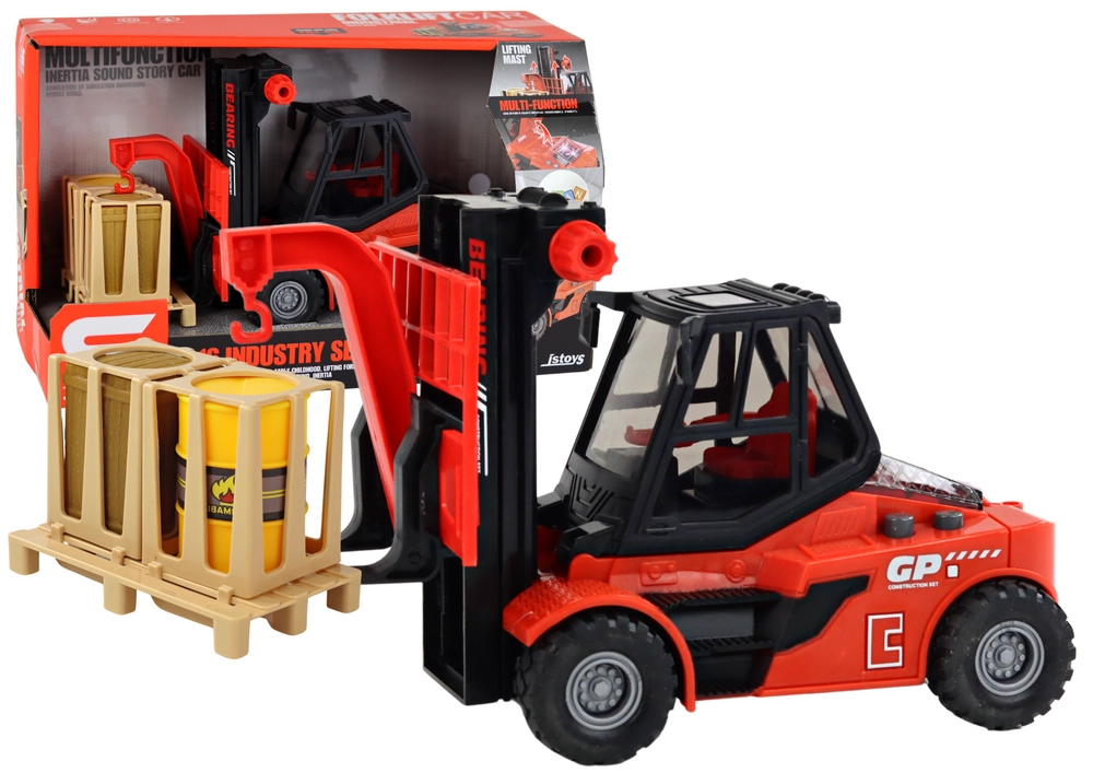 E-shop Lean Toys Vysokozdvižný vozík červený 1:16