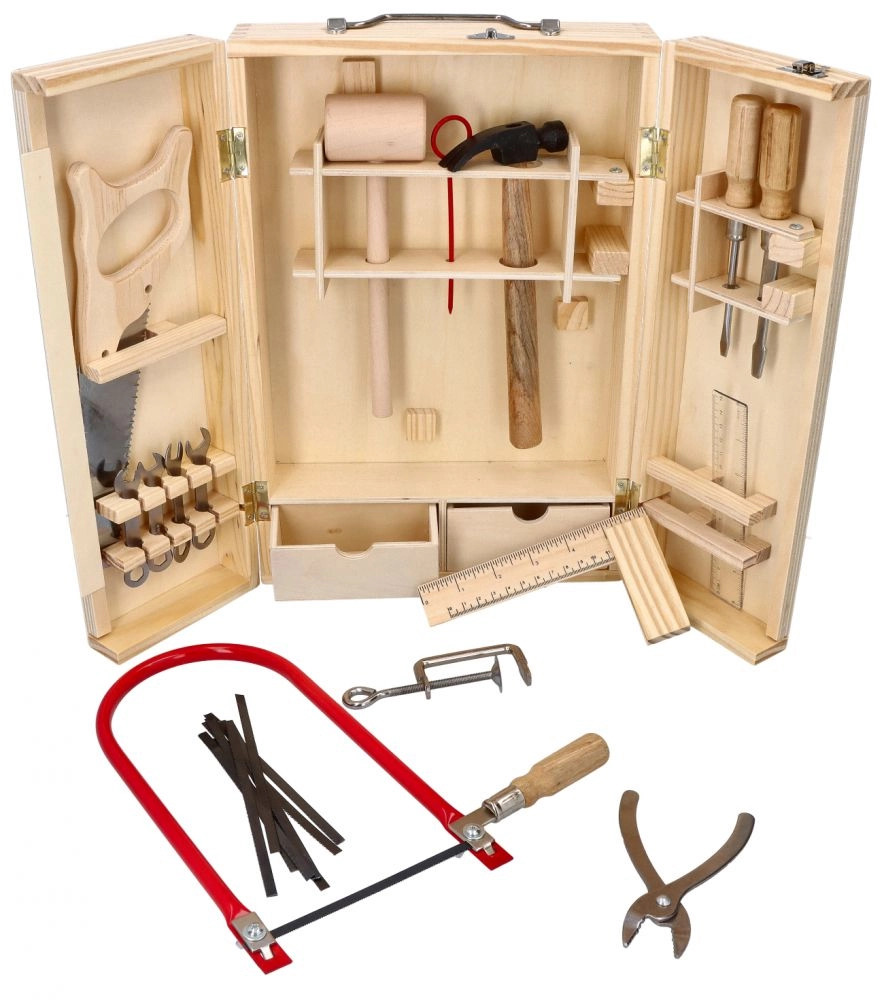 E-shop Woody kovové náradie v drevenom boxe veľké