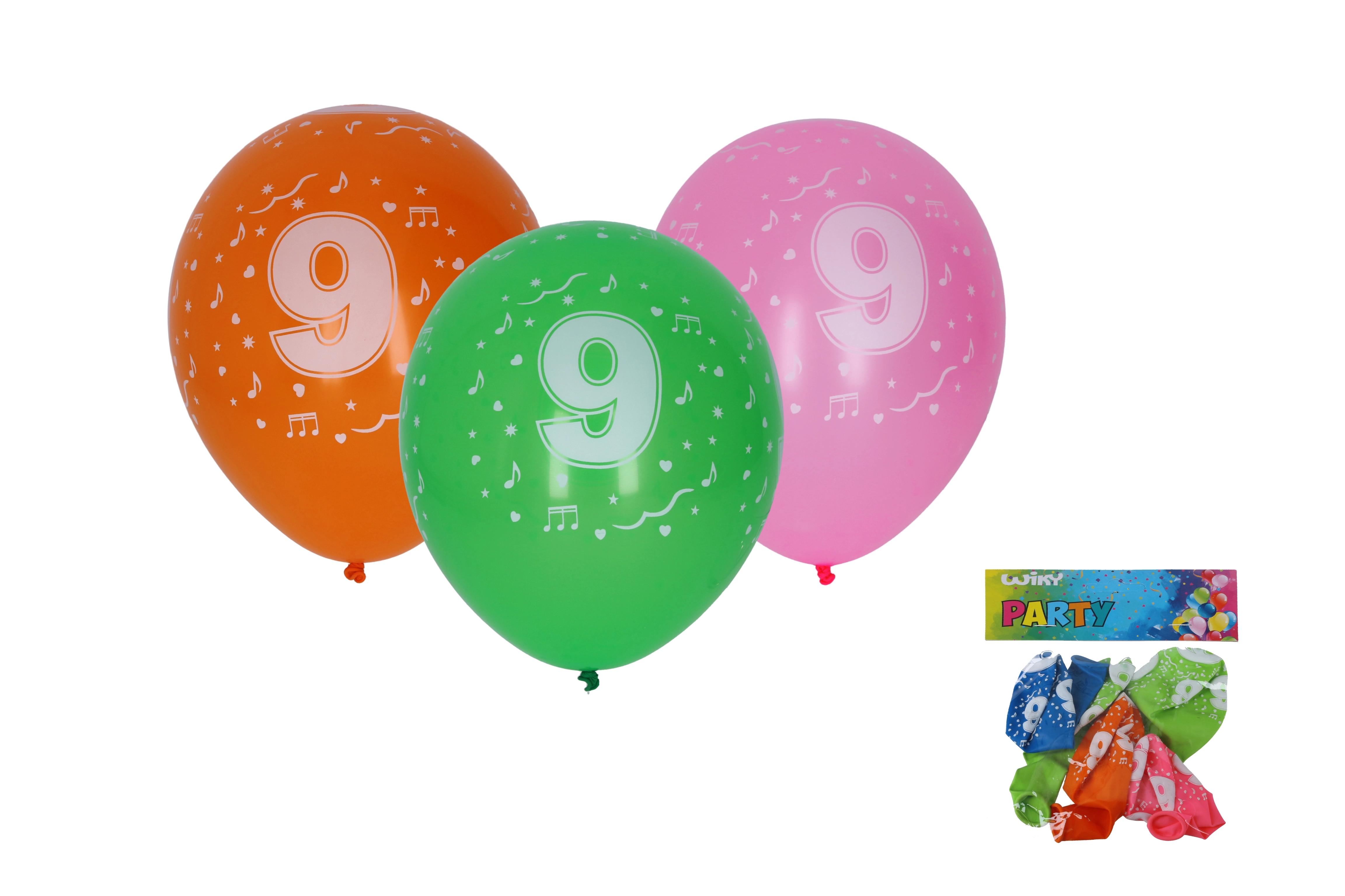 E-shop Wiky Balónik nafukovací 30cm sada s číslom 9 WKW009921