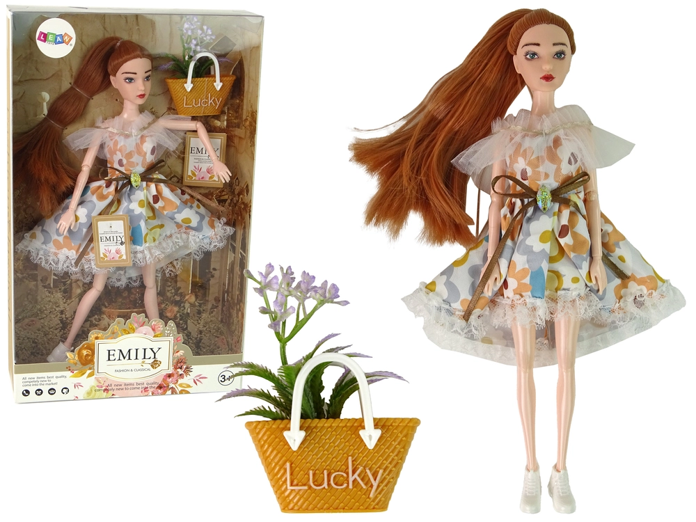 Lean Toys Emily jesenné červené vlasy kvety