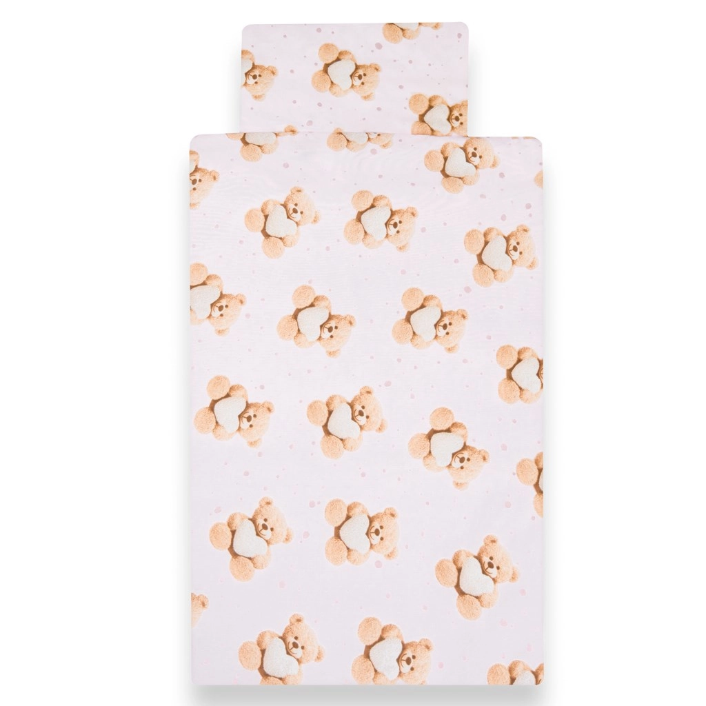Detské obliečky 2-dielne New Baby Love Teddy Bear 90 × 120 cm ružové