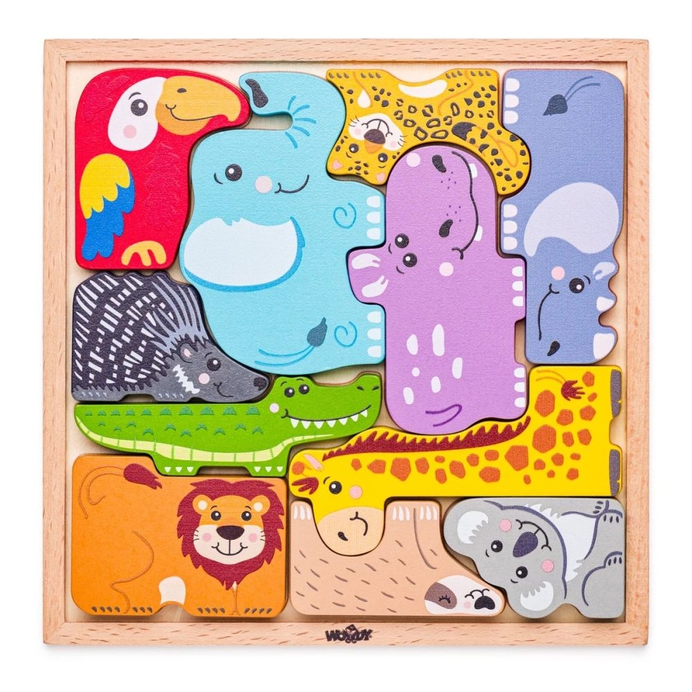 E-shop Woody Puzzle na desce zvířátka