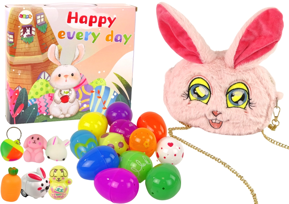 E-shop Lean Toys Súprava veľkonočných vajíčok - taštička v tvare zajačika