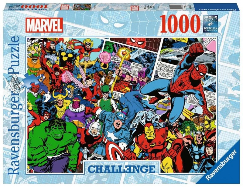 E-shop Ravensburger puzzlová výzva Marvel 1000 dielikov