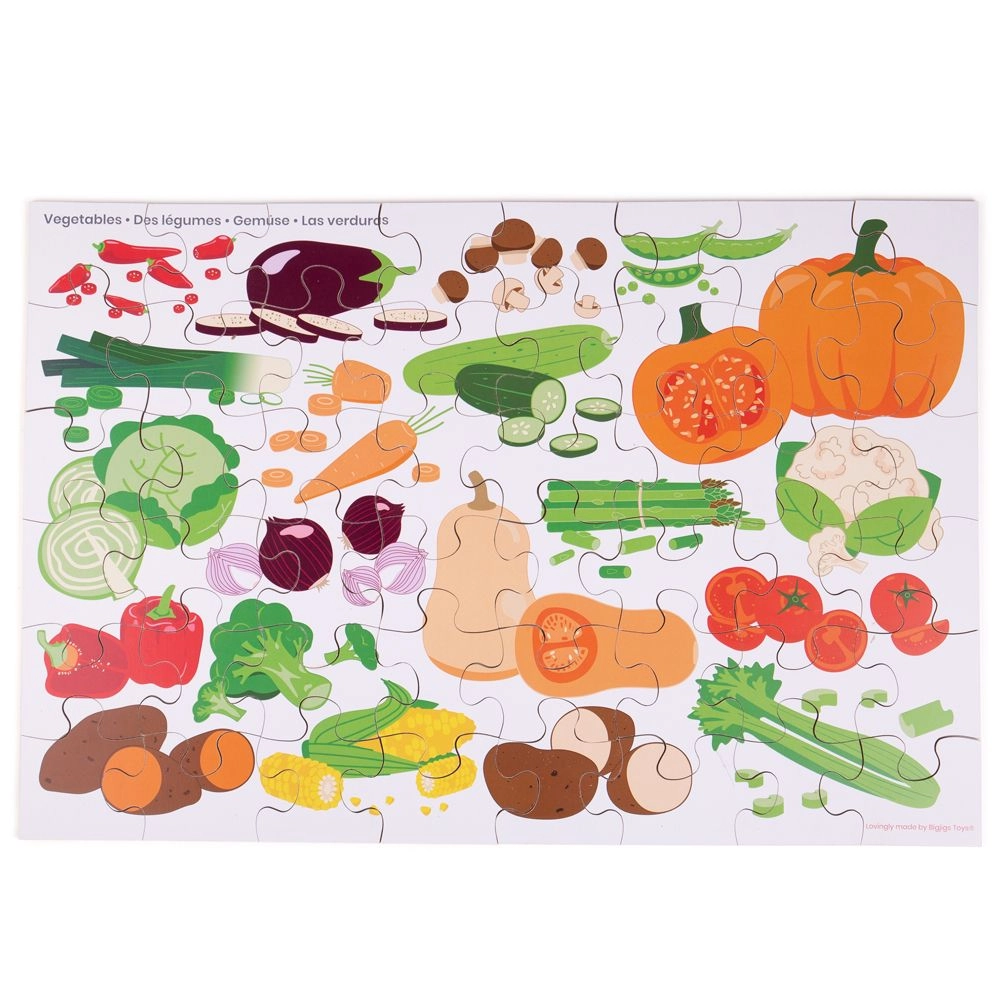 E-shop Bigjigs Toys podlahové puzzle Zelenina