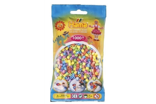 E-shop Hama zažehlovacie korálky mix farieb pastelové, 1000 ks