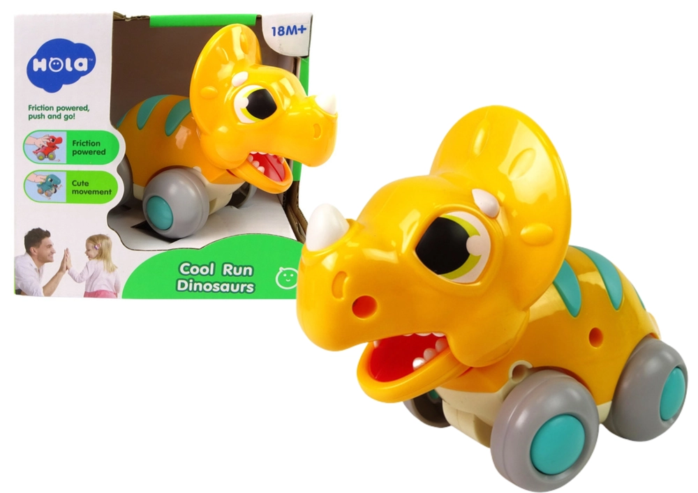 E-shop Lean Toys Dinosaurus na kolesách pre najmenších žltý