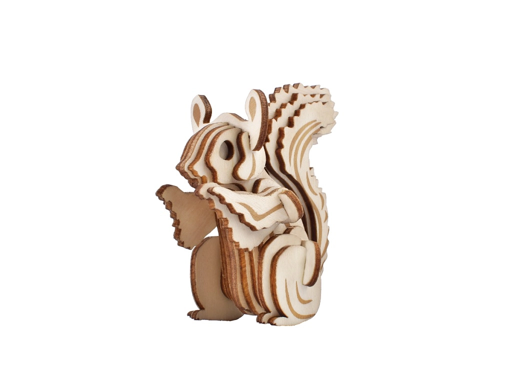 E-shop Dvě děti 3D Puzzle Veverka 22ks