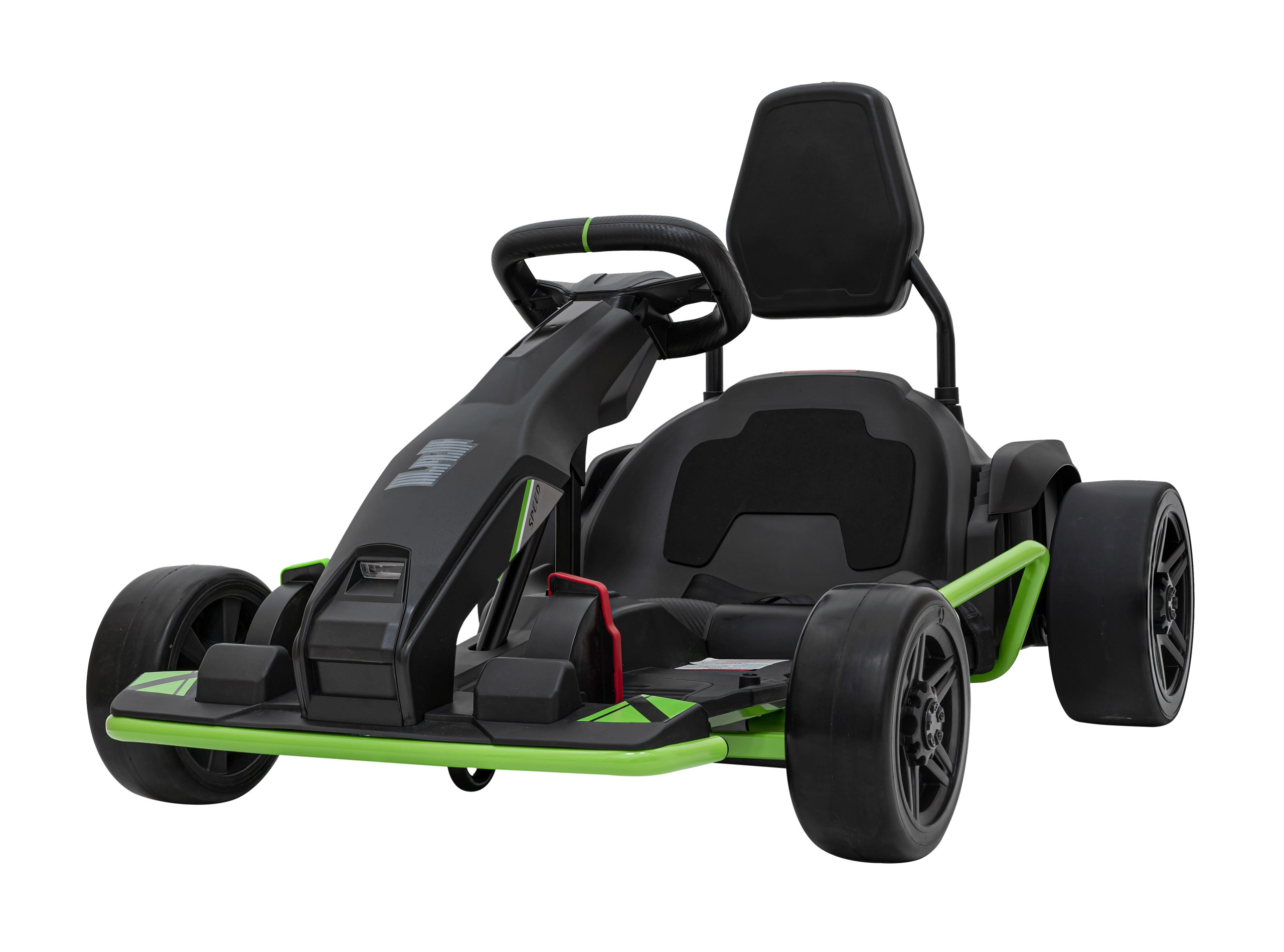 E-shop Elektrický driftovací motokár pre deti Fast 3, čierny, 24V, 2×150 W, LED a rádio