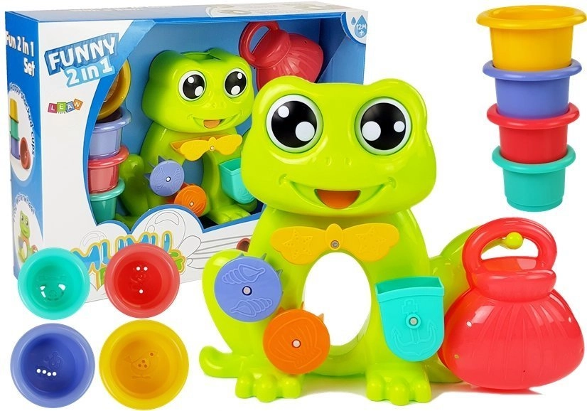E-shop LEAN Toys Vaňová sada Frog Waterfall + vedrá