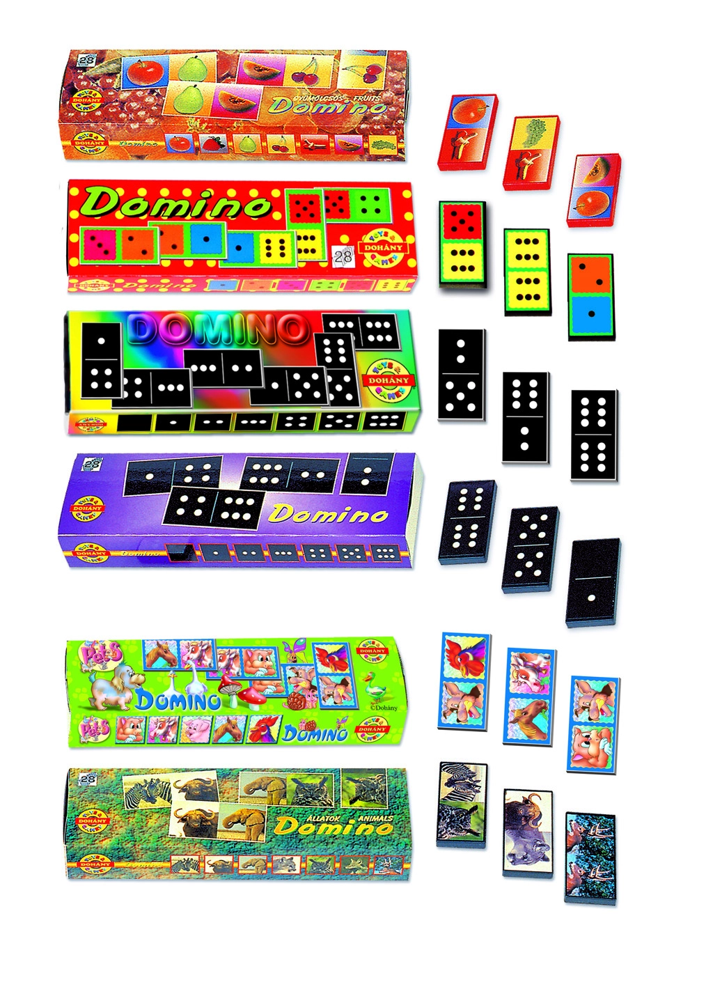 E-shop Dohány 631: Domino rôzne druhy
