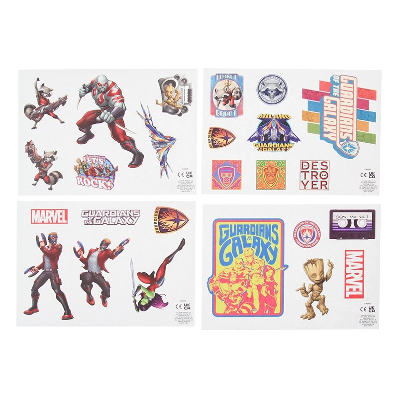 E-shop Set 4 listů samolepek na elektroniku Marvel Strážci galaxie 25 samolepek