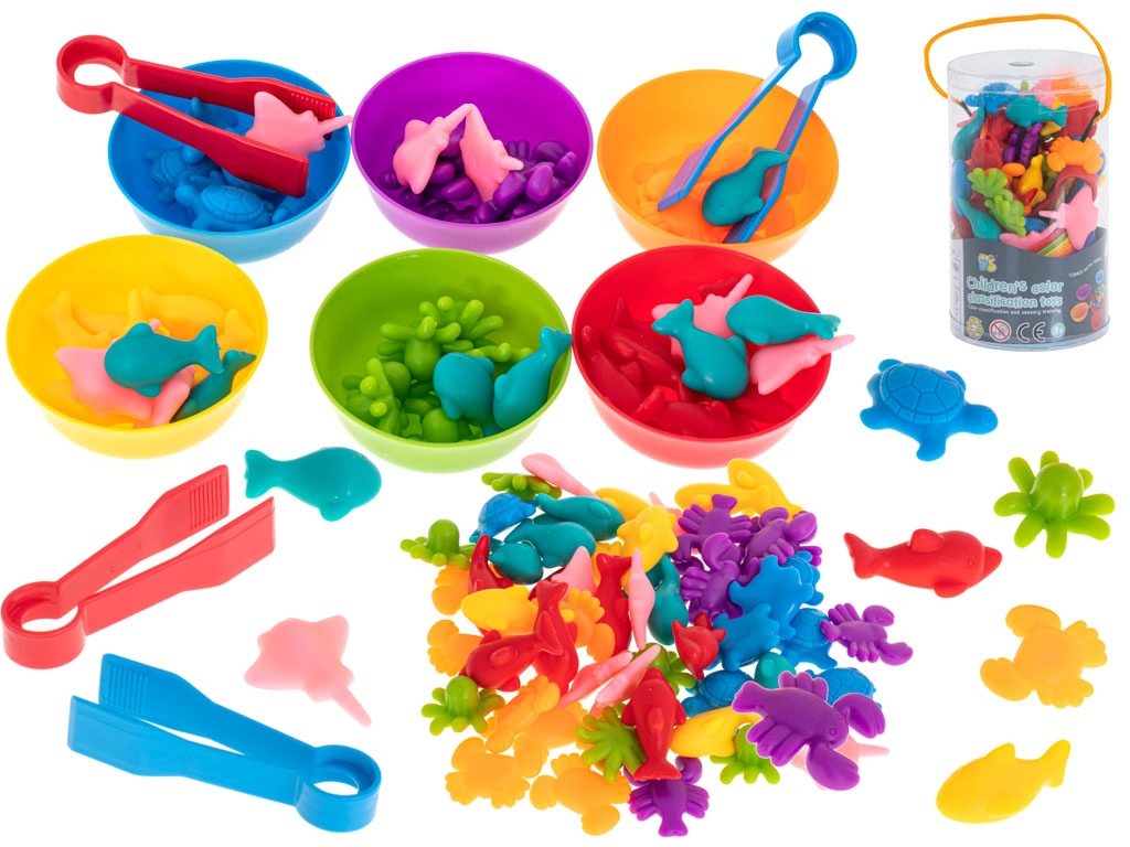 E-shop Montessori KIK Morské živočíchy vzdelávacie učenie počítať 56ks KX5700