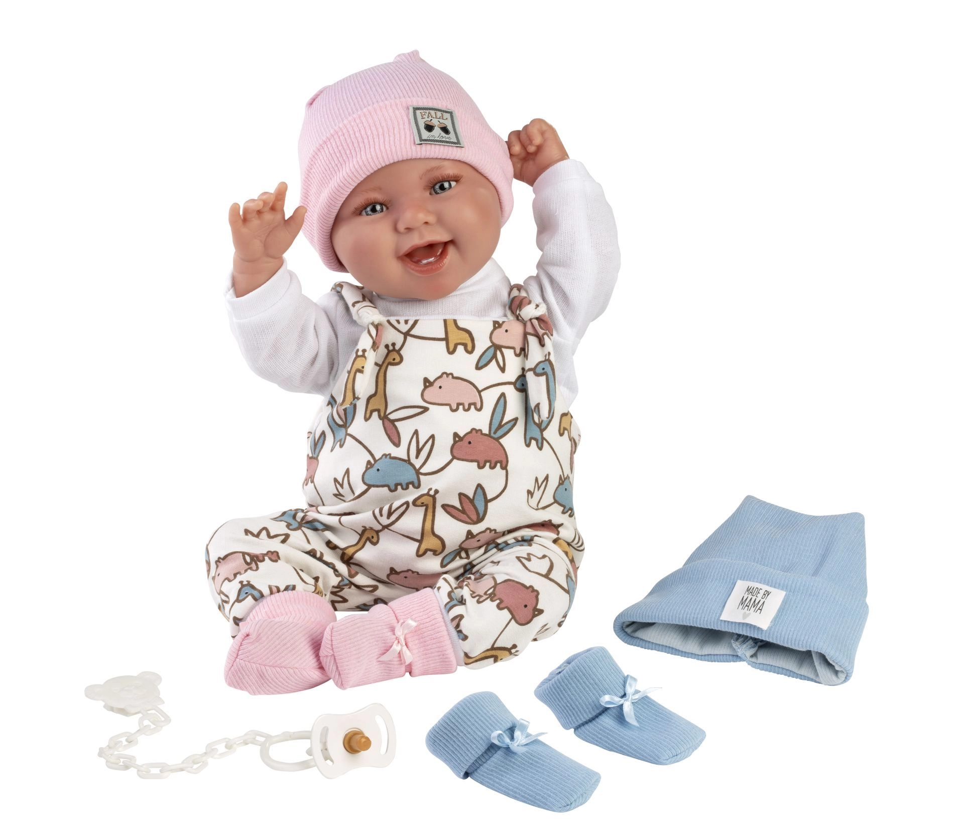 E-shop Llorens 84481 NEW BORN 2 v1 realistická bábätko so zvukmi a mäkkým látkovým telom