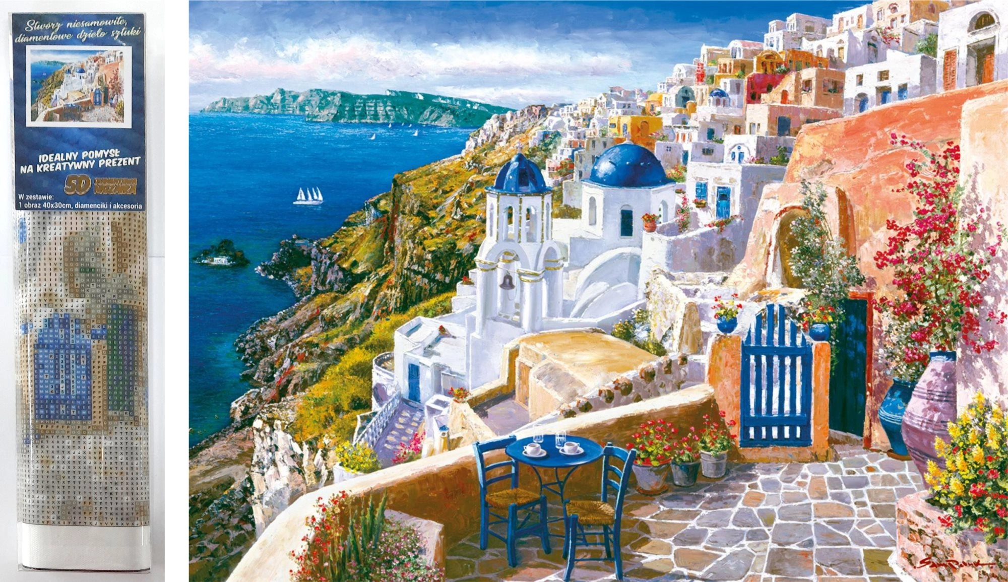 E-shop Norimpex Diamantové maľovanie Santorini 30 x 40 cm
