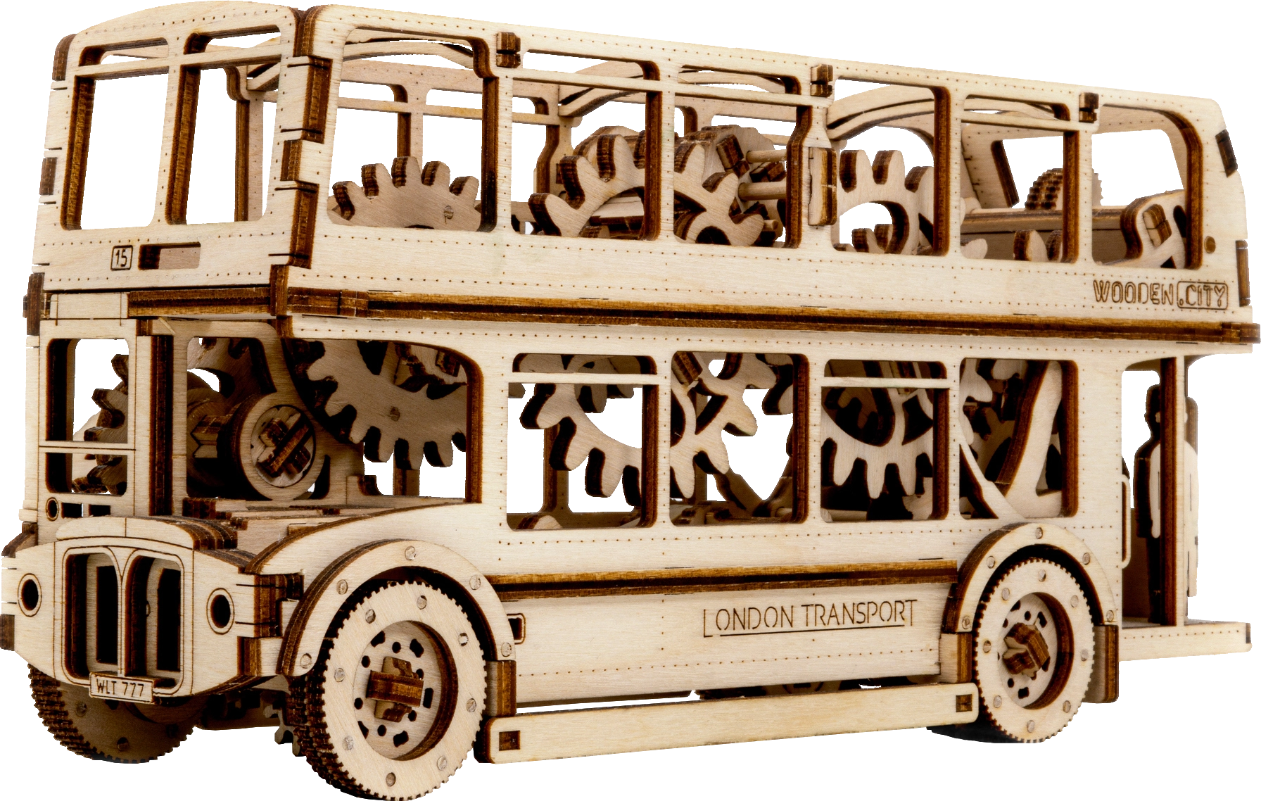 Wooden City 3D mechanické puzzle Londýnsky bus Double Decker 216 ks WR303