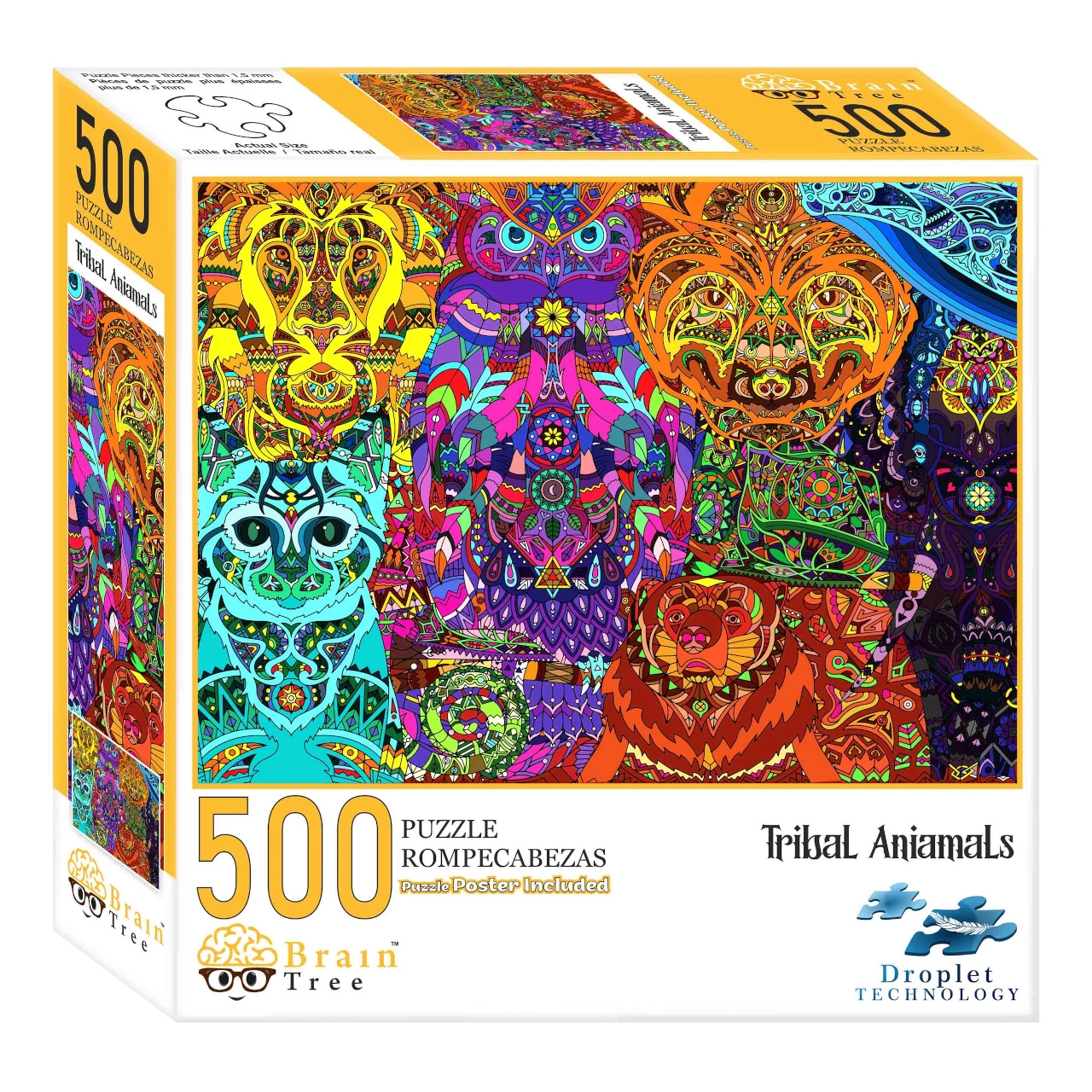 E-shop Brain Tree Kmeňové zvieratá 500 dielov
