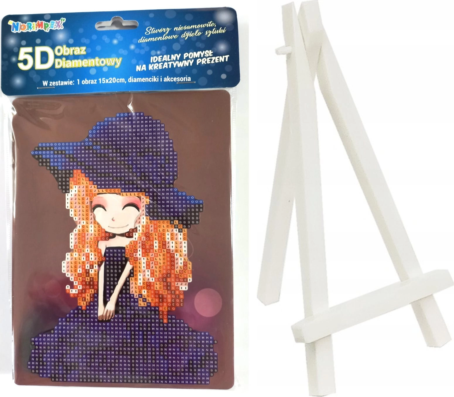 E-shop Norimpex Diamantová mozaika Dáma v modrom 1007228 mini