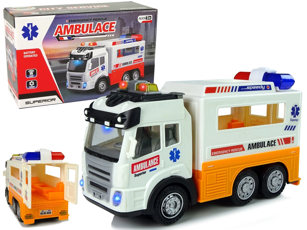E-shop LEAN Ambulancia auto na batérie so svetelnými a zvukovými efektami