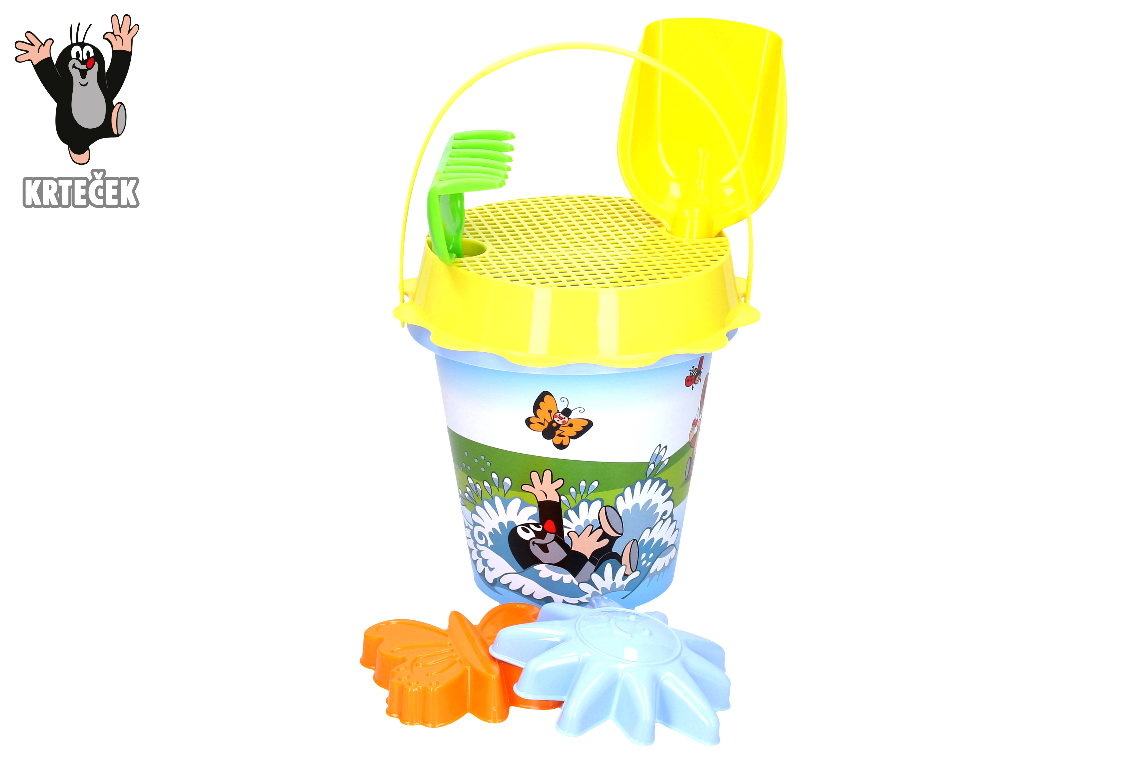 E-shop Wiky Sada na piesok 6ks plast vedierko, lopatka, hrabličky, bábovka 2ks